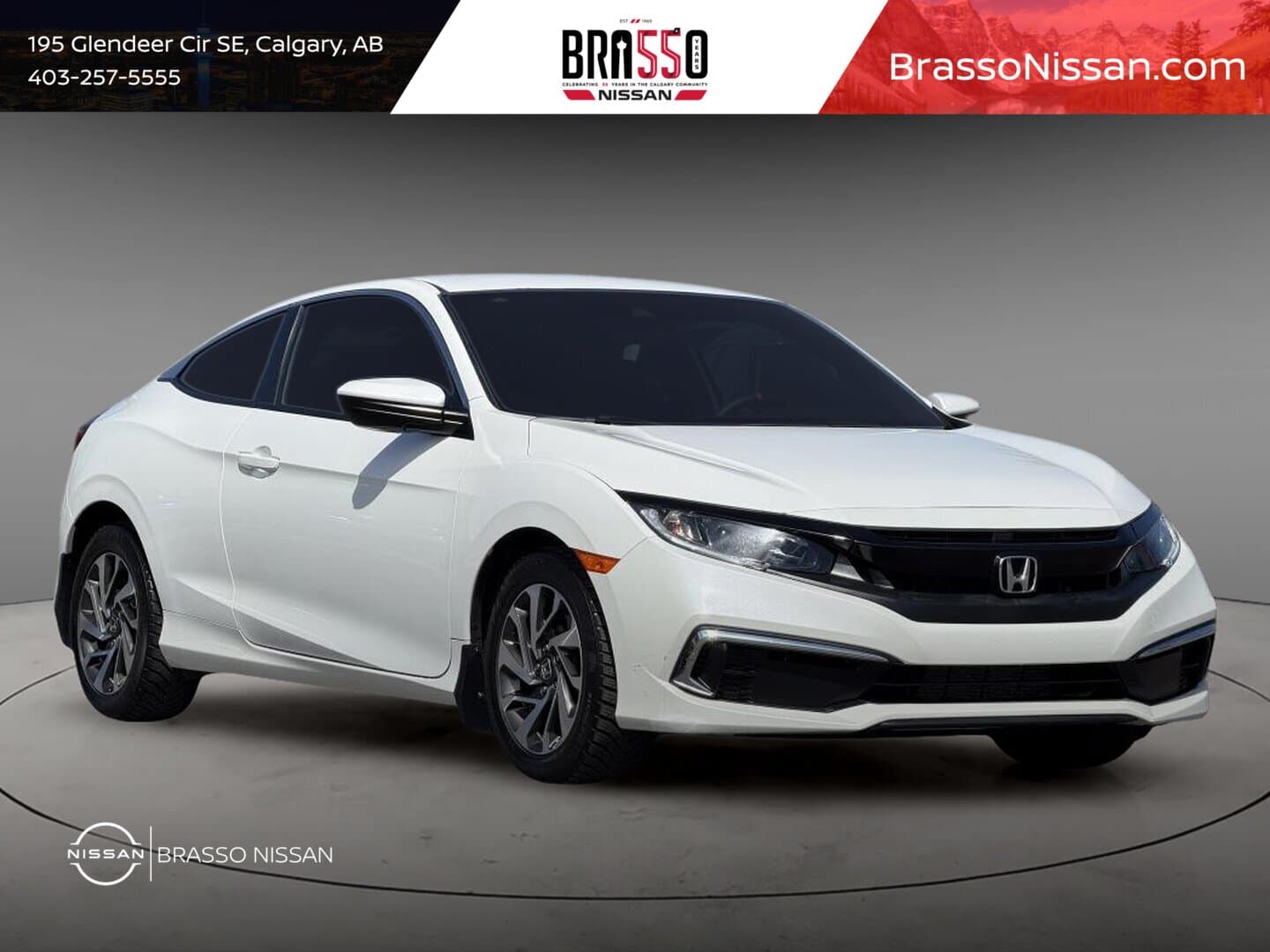 Honda Civic LX CVT Coupe 2020 White à vendre à Calgary