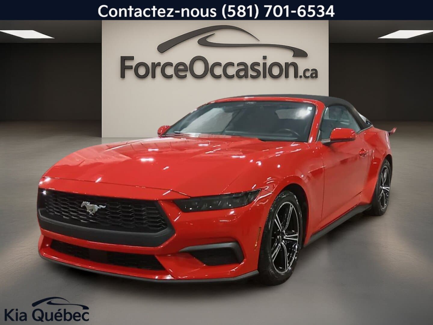 Ford Mustang ECOBOOST CONVERTIBLE *TURBO *BIZONE *CUIR *CAM&Eacute;RA *APPLE CAR PLAY/ANDROID AUTO 2025 Rouge à vendre à Donnacona