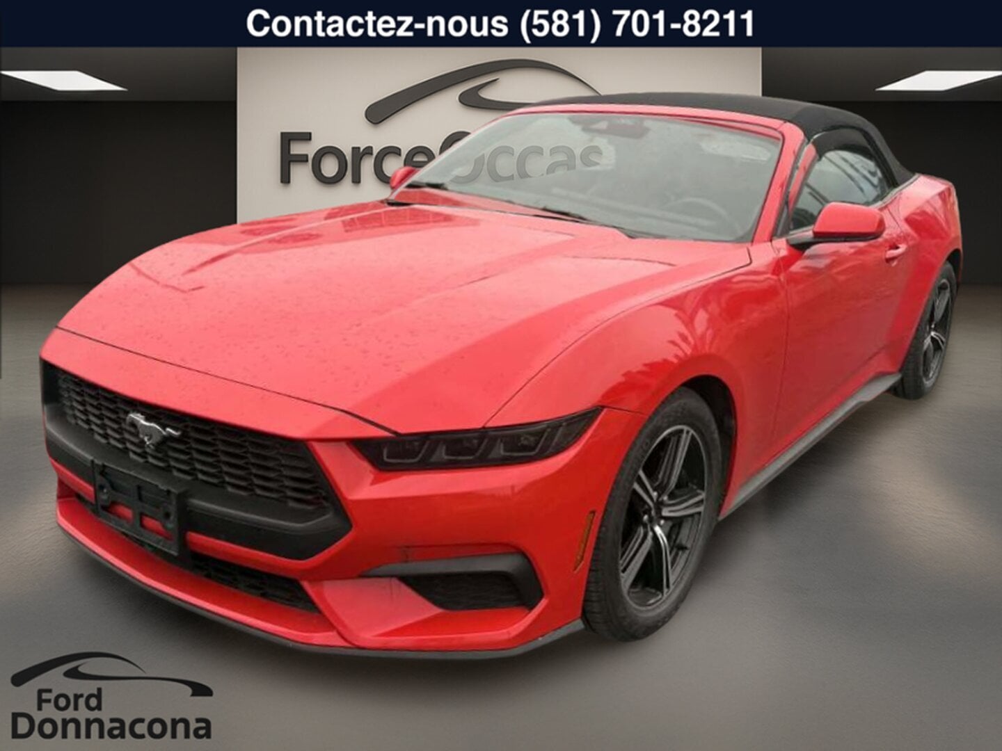 Ford Mustang EcoBoost haut niveau &agrave; toit fuyant 2025 Rouge à vendre à Donnacona